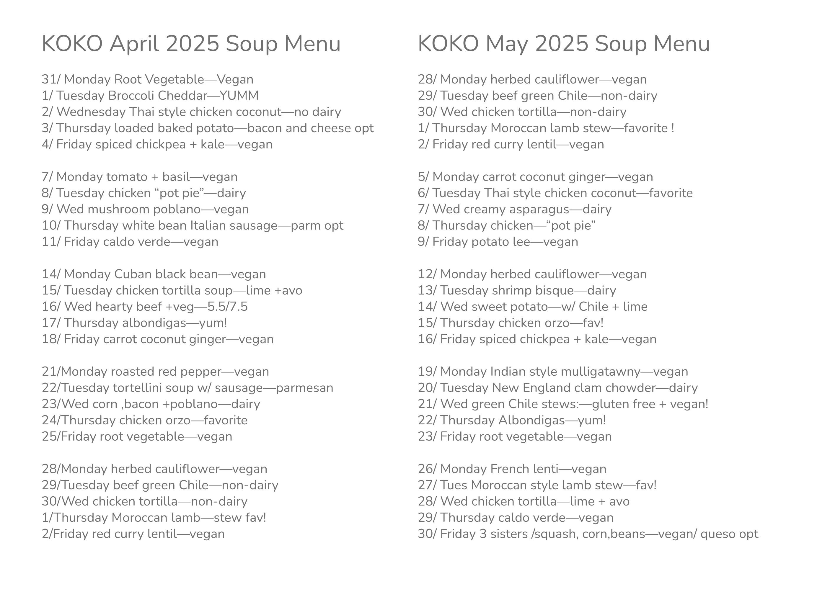 Soup April may